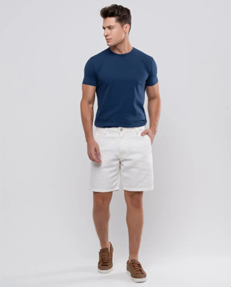 Bermuda Sarja Chino Masculina Básica 24291 Off White (1) Bermuda Sarja Chino Masculina Básica 24291 Off White - Bermuda Sarja Chino Masculina Basica 24291 Off White 1