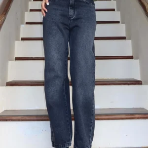 Calça Jeans Straight Fit Feminina Cintura Alta 02930