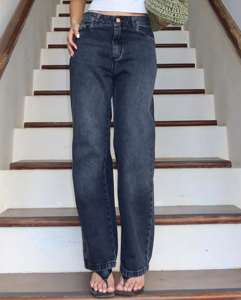 Calça Jeans Straight Fit Feminina Cintura Alta 02930 Calça Jeans Straight Fit Feminina Cintura Alta 02930 - Calca Jeans Straight Fit Feminina Cintura Alta 02930 1