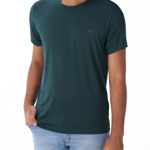 CAMISETA MC SLIM TEXTURA - VERDE